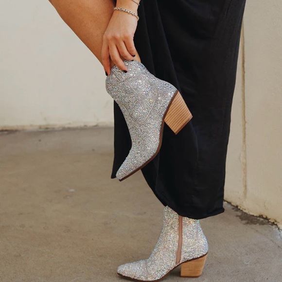 Rhinestone booties - Picture 2 of 4